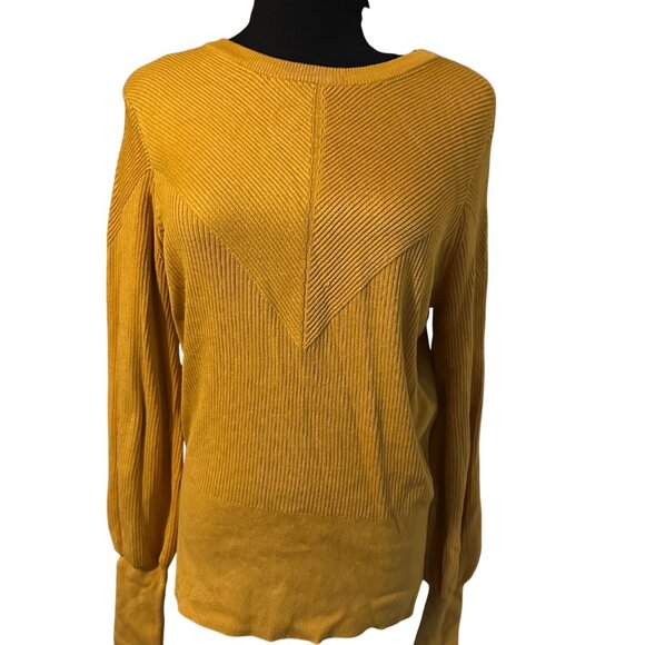 Apt 9 mustard yellow size Small crew neck sweater - Picture 5 of 7
